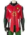 Robin Gotham Knights Leather Jacket Front