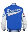 Romy Stegaro Baseball Blue Varsity Jacket Back