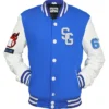 Romy Stegaro Baseball Blue Varsity Jacket Front
