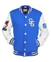 Romy Stegaro Baseball Blue Varsity Jacket Front
