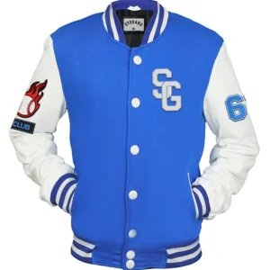 Romy Stegaro Baseball Blue Varsity Jacket Front