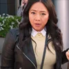 Ruby Laid S01 Black Leather Jacket