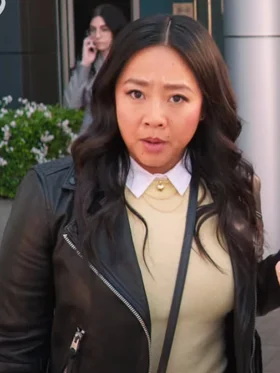 Ruby Laid S01 Black Leather Jacket