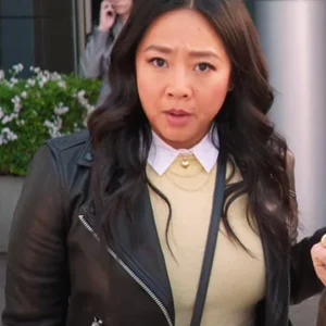 Ruby Laid S01 Black Leather Jacket