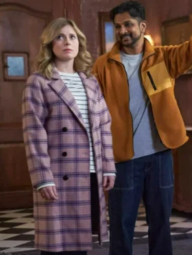 Sam Ghosts US Pink Plaid Coat