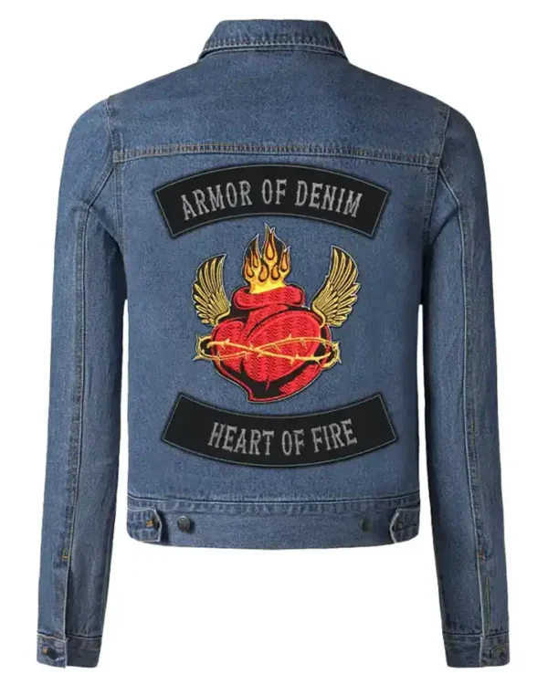 Sanela Blue Stegaro Heart Of Fire Jacket Back