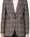 Sarah Franklin Matlock S01 Plaid Blazer For Sale