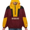 Sasha Anorak Maroon And Yellow Stegaro Jacket