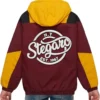 Sasha Anorak Maroon And Yellow Stegaro Jacket Back