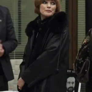 Say Nothing Older Dolours Price Shearling Leather Coat For Sale