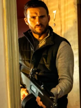 Scott Eastwood Alarum Black Puffer Vest For Sale