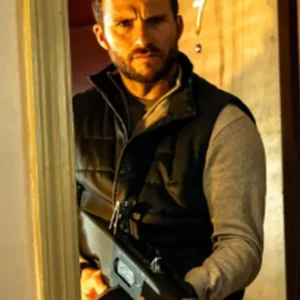 Scott Eastwood Alarum Black Puffer Vest For Sale