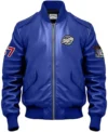 Scout Bomber Stegaro Royal Blue Leather Jacket