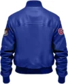 Scout Bomber Stegaro Royal Blue Leather Jacket Back
