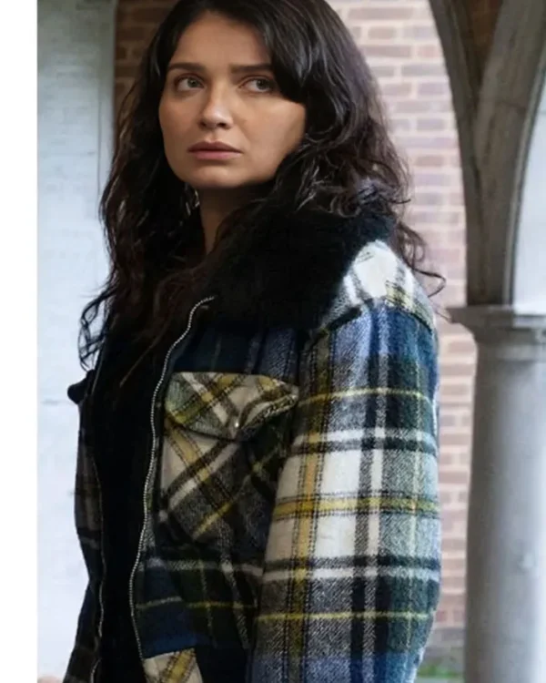 Shop Bad Sisters S02 Eve Hewson Checked Jacket