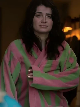 Shop Bad Sisters Season 02 Eve Hewson Striped Robe