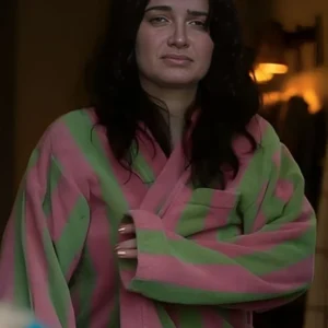 Shop Bad Sisters Season 02 Eve Hewson Striped Robe
