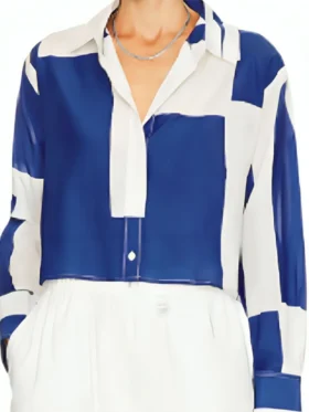 Shop The Neighborhood S07 Tichina Arnold Blue and White Shirt