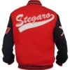 Theo Baseball Red Stegaro Varsity Jacket Back