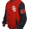 Theo Baseball Red Stegaro Varsity Jacket For Sale