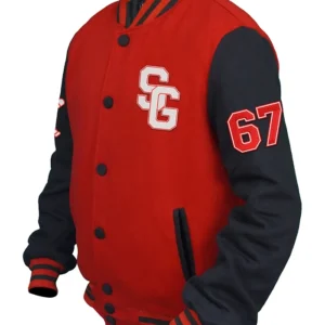Theo Baseball Red Stegaro Varsity Jacket For Sale