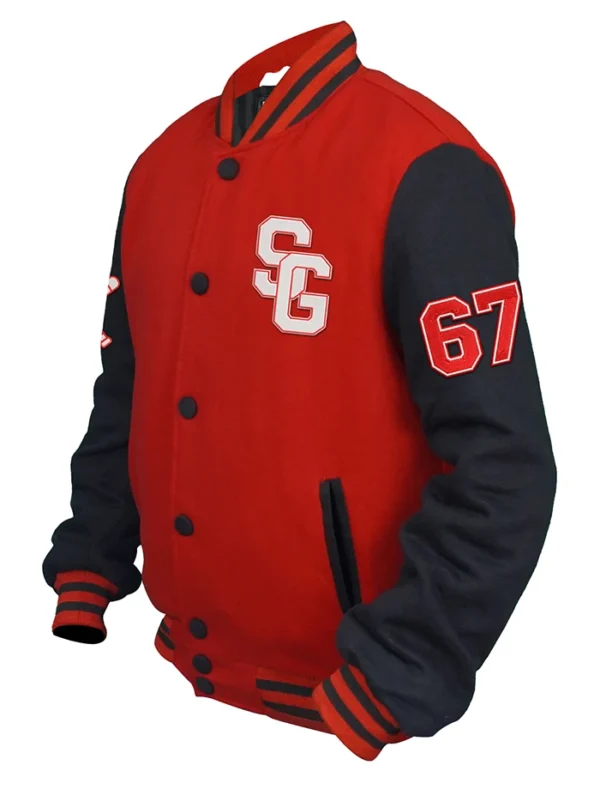 Theo Baseball Red Stegaro Varsity Jacket For Sale