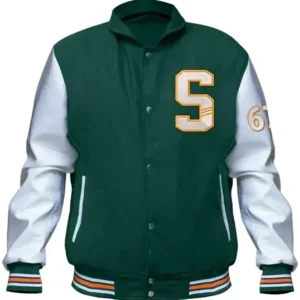 Thomas Stegaro Green And White Varsity Jacket