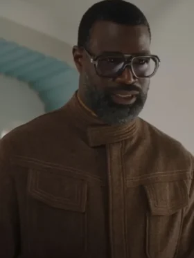 Tunde Adebimpe Star Wars Skeleton Crew Brown Jacket
