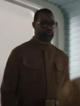 Tunde Adebimpe Star Wars Skeleton Crew Brown Jacket For Sale
