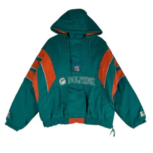 Vintage 90s Miami Dolphins Starter NFL Football Puffer Jacket