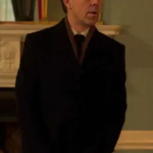 Wallace Black Doves Black Trench Coat For Men