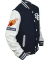 Winston Navy Blue American Football Stegaro Varsity Jacket Look