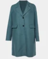 Women Grey Wool Long Coat