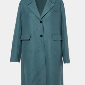 Women Grey Wool Long Coat