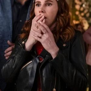 Zosia Mamet Laid S01 Black Leather Jacket