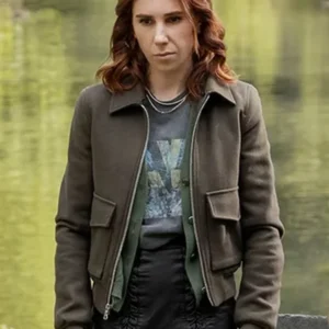 Zosia Mamet Laid S01 Green Bomber Jacket