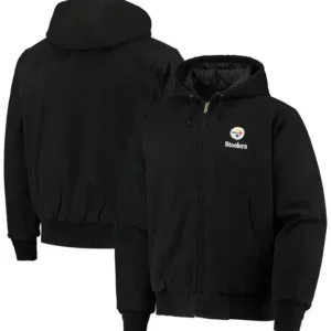 Aaliyah Pittsburgh Steelers Black Fleece Hooded Jacket