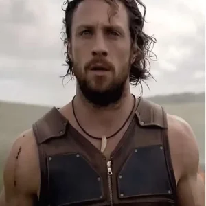 Aaron Taylor Johnson Kraven the Hunter Brown Vest