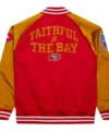 Acevedo San Francisco 49ers Faithful To The Bay Red And Gold Jacket Back