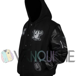 Alene Pacocha Las Vegas Raiders Wool Varsity Jacket left