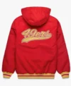 Alexis Hooded San Francisco 49ers Red Jacket Back
