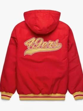 Alexis Hooded San Francisco 49ers Red Jacket Back