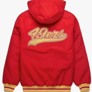 Alexis Hooded San Francisco 49ers Red Jacket Back