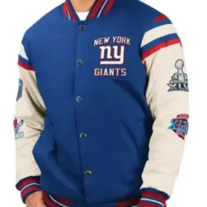 Amara NFL New York Giants Super Bowl Varsity Jacket