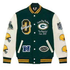 Aparecida Green Bay Packers Wool Varsity Jacket
