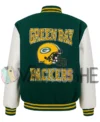 Aparecida Green Bay Packers Wool Varsity Jacket back