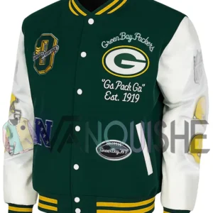 Aparecida Green Bay Packers Wool Varsity Jacket left