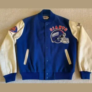 Ashton New York Giants Blue Wool Varsity Jacket