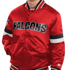 Atlanta Falcons Gridiron Classics Home Game Full Snap Satin Jacket