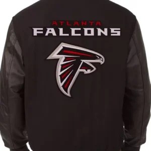 Atlanta Falcons Letterman Wool Jacket with Genuine Leather sleeves For Sale